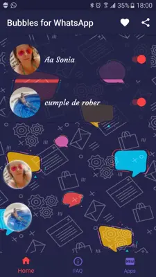 Bubbles for WhatsApp android App screenshot 2